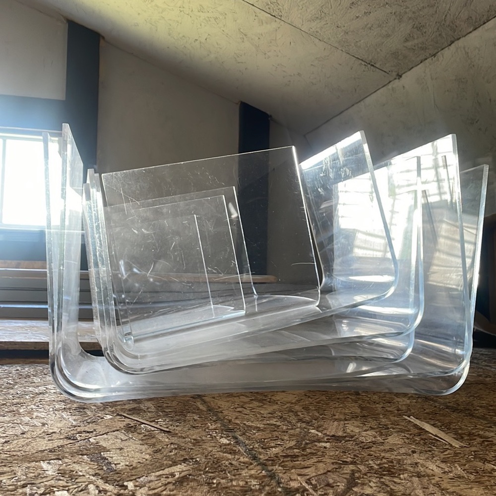 Plexiglass shelves